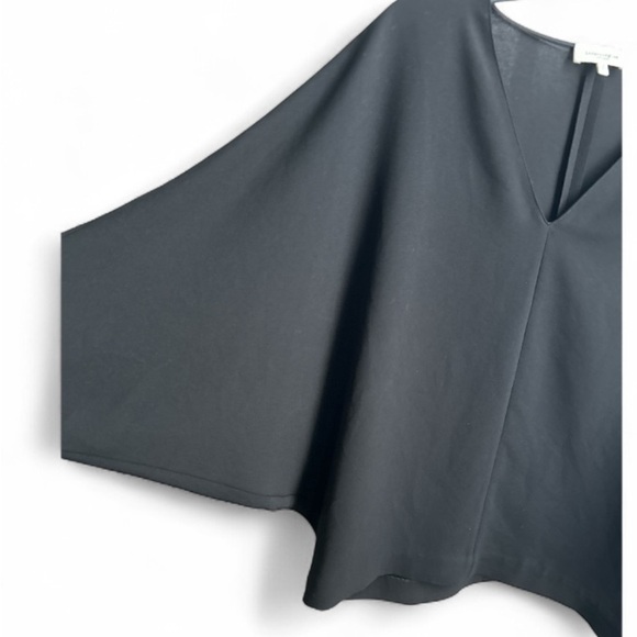 Lafayette 148 Women’s XS Black 3/4 Sleeve Poplin Top Blouse - Picture 3 of 5